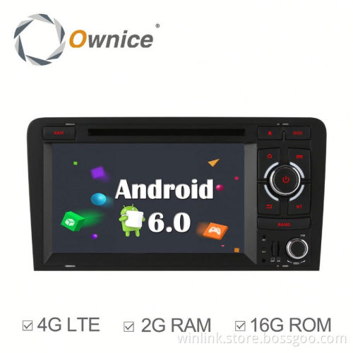 The newest OS android 6.0 quad core Car DVD GPS Stereo for Audi A3 S3 support DAB+ TPMS DVR